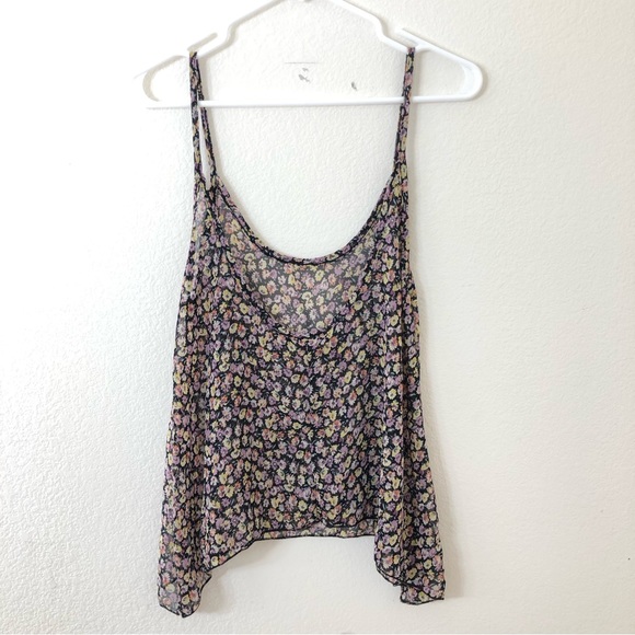 Brandy Melville Floral Flowy Tank Top One Size - Picture 3 of 11